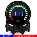 2" 52MM Digital LED Gauge Set | PSI Boost Vacuum Water Temp Oil Temp Oil Press Voltmet close-up view