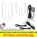 For Mercedes Benz Accessories A W176 CLA W117 C117 W156 GLA 12/64 Color Ambient LED Turb detail view