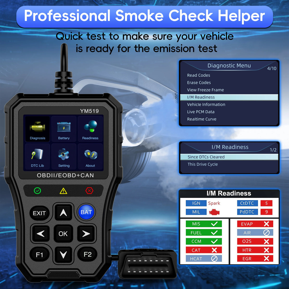 OBD2 Scanner Diagnostic Tool,Auto Check Engine Code Reader with Reset & 35,901 DTCs, lifestyle view