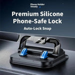 360° Rotatable Universal Car Phone Holder with Parking Number Plate Dashboard Mount close-up view