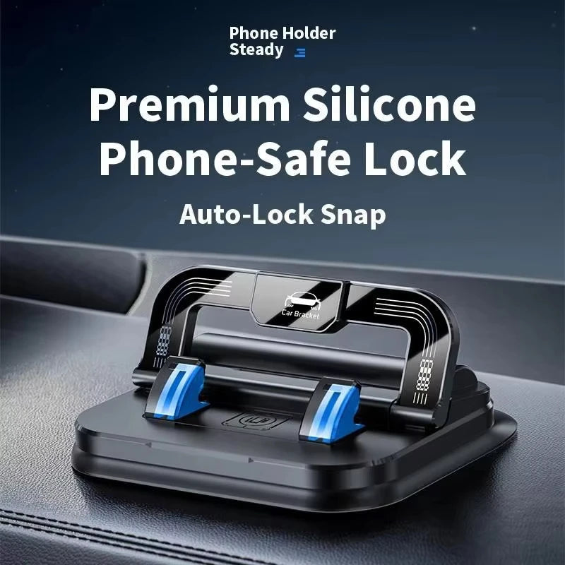 360° Rotatable Universal Car Phone Holder with Parking Number Plate Dashboard Mount close-up view