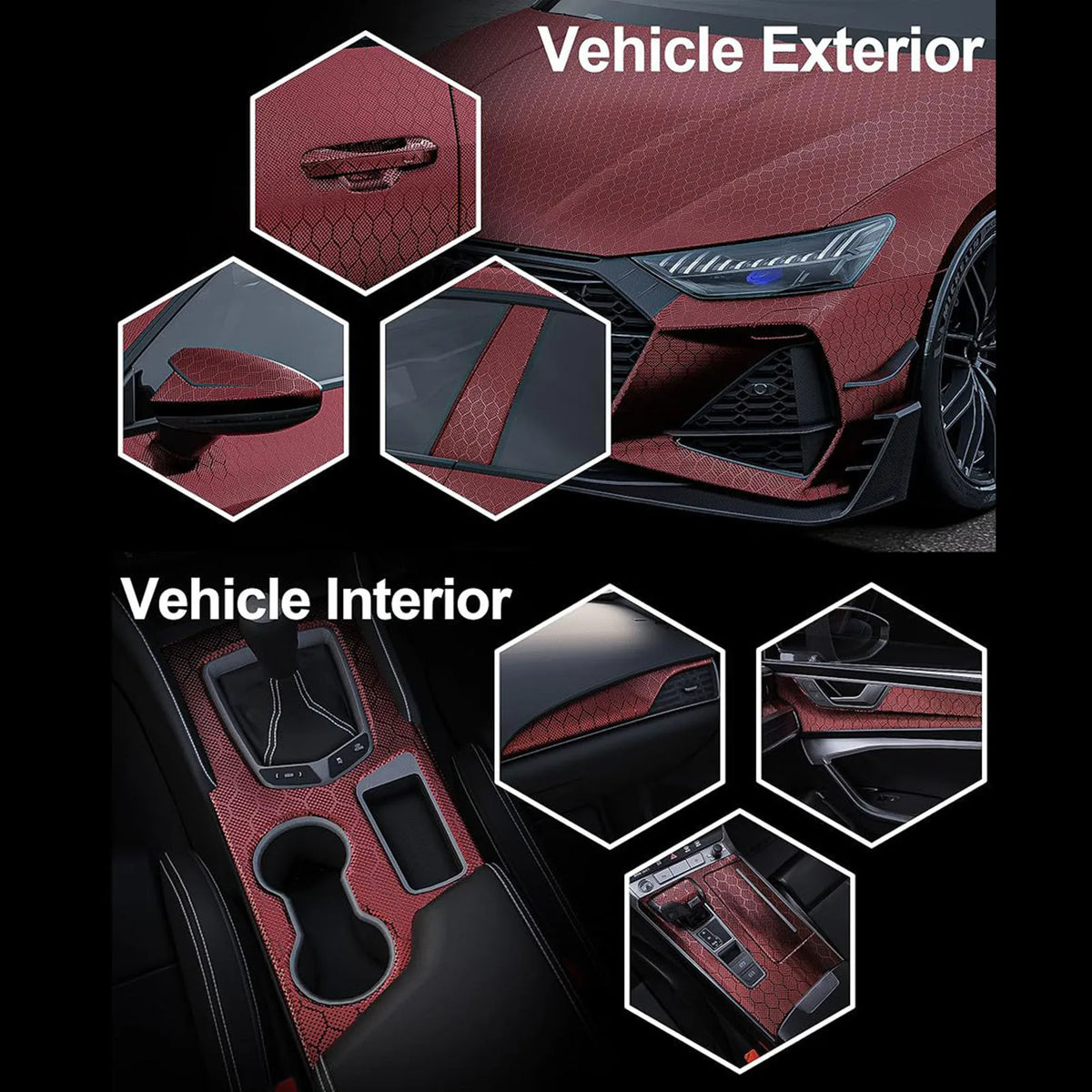 Car Color Changing Film Bubble-free Car Wrap Vinyl Easy To Install Carbon Fiber Wrap lifestyle view