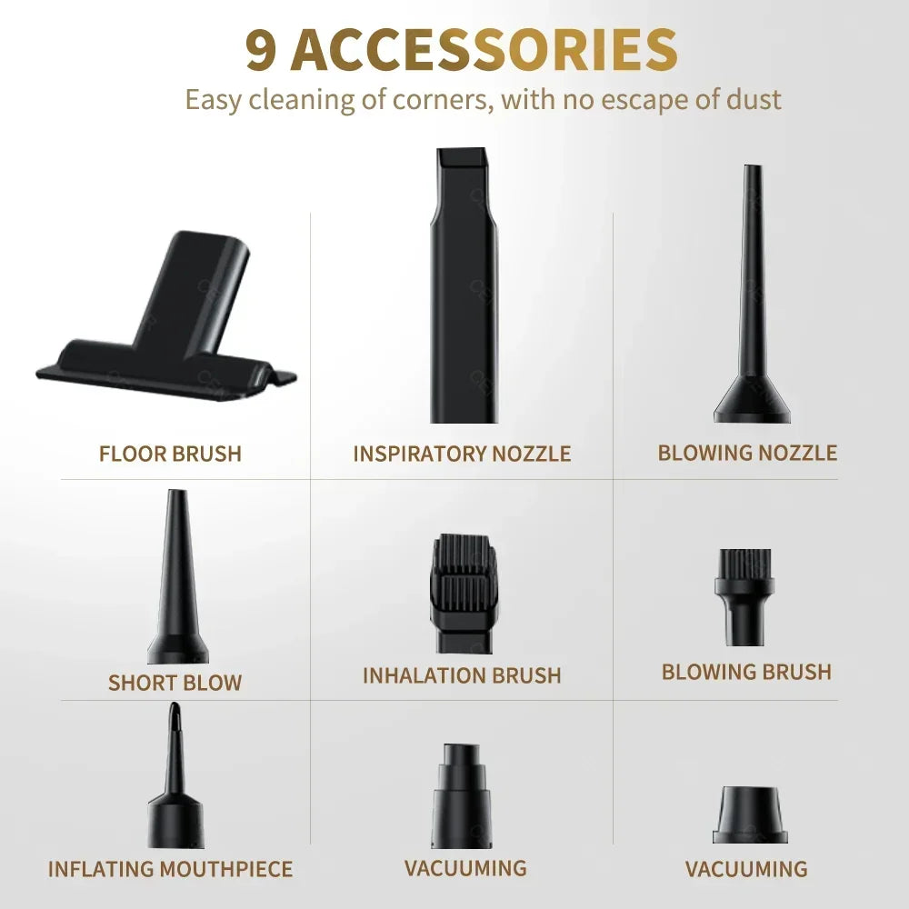 CENRR 360000PA Cordless Car Vacuum Cleaner | Strong Suction Handheld Vacuum lifestyle view