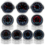 52mm 8-in-1 Car Gauge Set | Water Temp Oil Temp Oil Pressure Voltmeter Vacuum Tachometer Boost Air F
