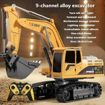Alloy Remote Control Excavator Toy Car with Lights Sound Effect Electric Excavator Au alternate view