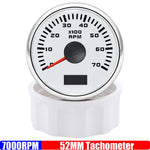 2" 52mm Tachometer Gauge | Red Backlight RPM Meter for Car Boat Marine 12V 24V alternate view