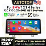 10.25 Inch Linux Wireless Carplay Android Auto Car Radio Multimedia For BMW 1 2 3 4 Series F20 F21 F