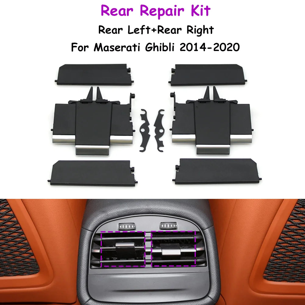 LHD RHD Ghibli 2014-2020 Car Rear Left Right Air Conditioning AC Vent Grille Slide Clip Repair Kit For Maserati 670021523