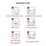 Visor Shield Anti Fog Film Fit for LS2 FF399 FF900 Helmet Face Shield Anti Fog Moto additional angle