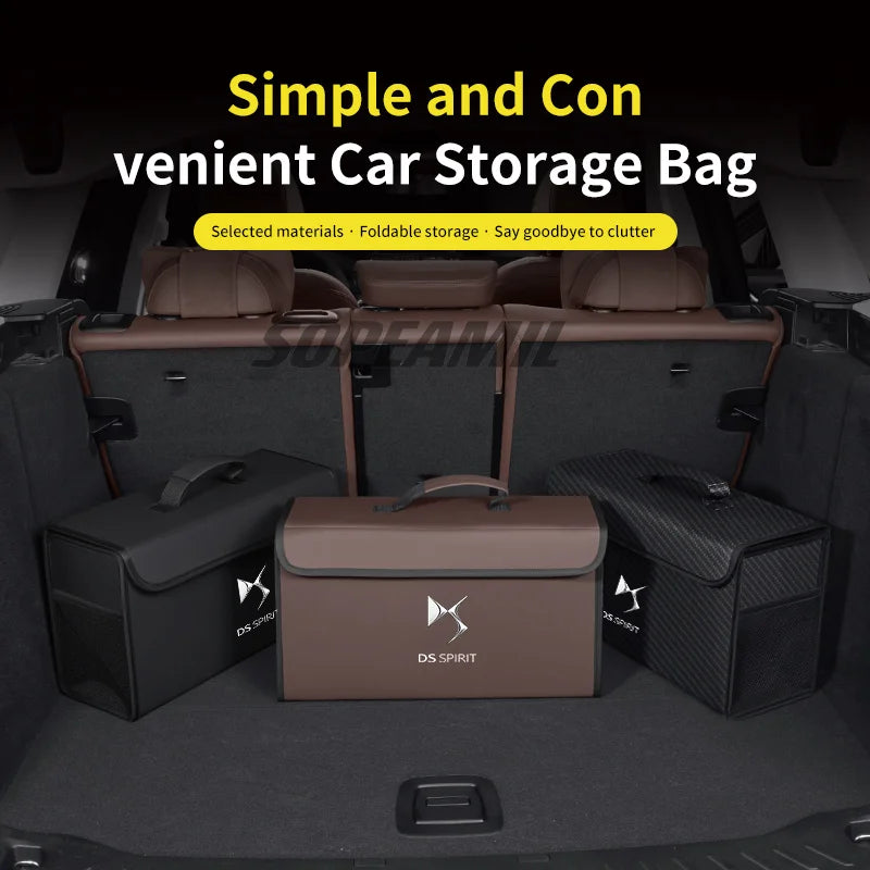 DS Automobiles Trunk Storage & Organizer Box | Premium Leather Finish for DS3 to DS9
