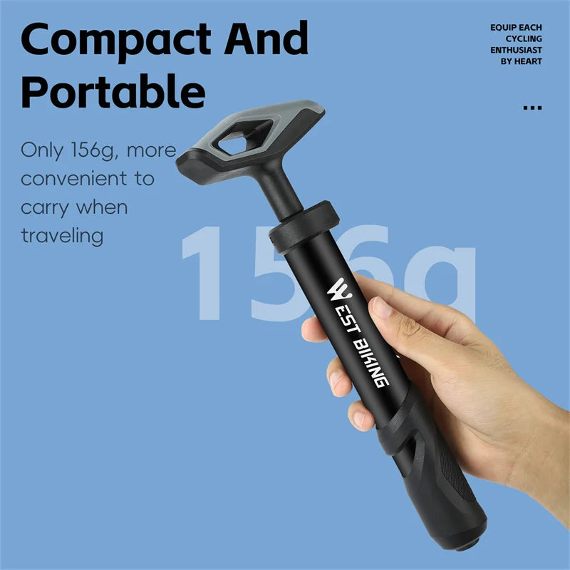 WEST BIKING Portable Ball Pump | 40PSI Hand Pump with Inflation Needle lifestyle view