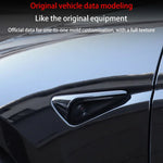 For New Tesla Model Y Juniper 2025+ ABS Carbon Pattern Side Camera Cover | Protective close-up view