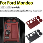 1SET Center Console Silicone Storage Box Mat Cup Holder Insert For Ford Mondeo 22-25 Anti-slip Dustp