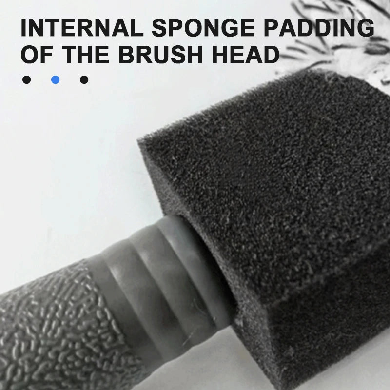 SEAMETAL Car Wheel Tire Rim Cleaning Brush Portable Plush Car Wheel Hub Brush Washing close-up view