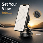 Upgraded Vacuum Magnetic Car Phone Holder, 360° Reinforced Ultra Suction Cup Phone Mount For Car, Travel, Gym, Table