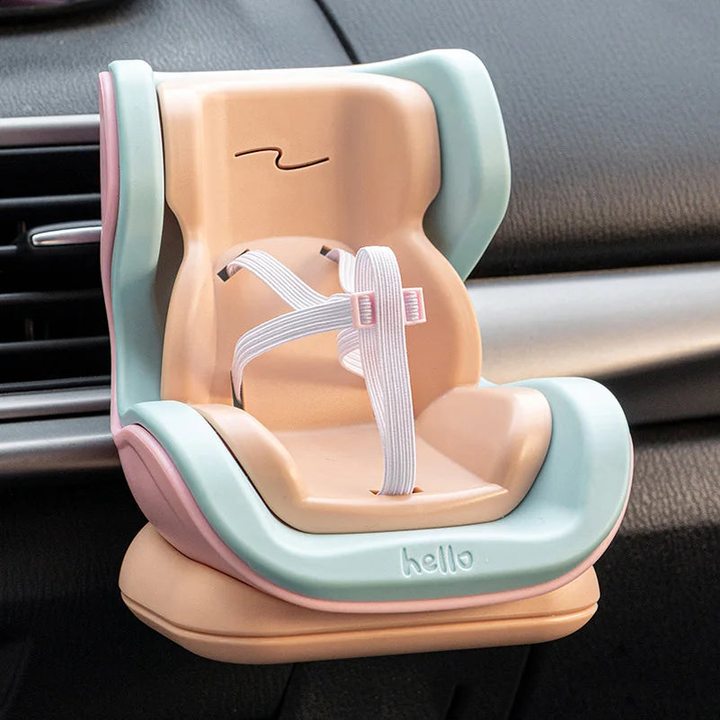 Car Safety Seat Cartoon Chair Model Car Doll Decorative Item Car Interior Accessories St detail view