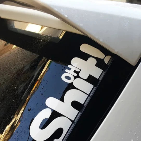 OHSHIT- Vinyl Car Stickers/ Motorcycles - Waterproof Durable Decals, Body / Door /Hel alternate view