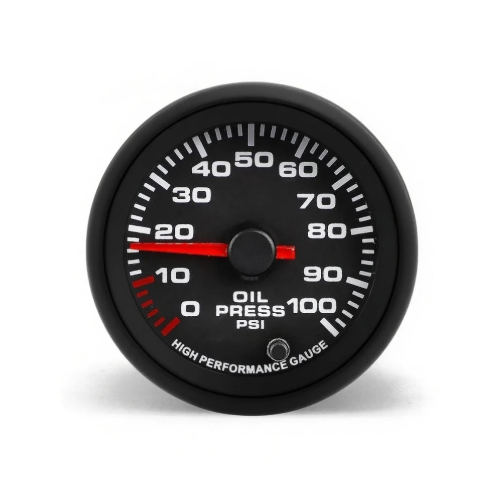 52mm 7-Color Car Gauge Set | Water Temp Oil Temp Oil Pressure Tachometer Boost Voltmet close-up view