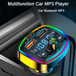 Bluetooth 5.0 FM Transmitter Receiver Car Charger Dual USB Car MP3 Player Adapter Aut lifestyle view