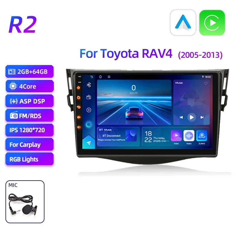 2026 New 2Din car radio, Snapdragon Android 15 supports CarPlay and Android Auto, sui lifestyle view