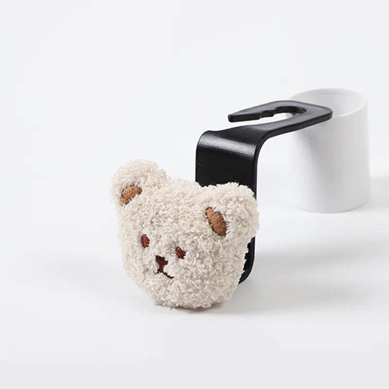 "Cute Cartoon Bear Car Seat Back Hook - Creative Multi-purpose Auto Interior Storage lifestyle view