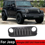 ABS Front Grille for Jeep Wrangler 2007-2017 | Black Grill Guard Cover