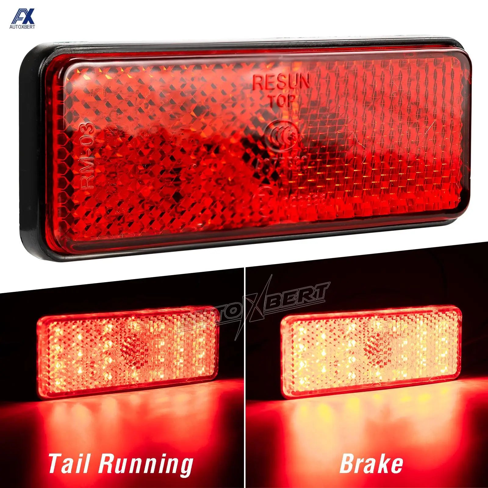 Universal 24LED Red Tail Brake Light | 12V Motorcycle Stop Fog Lamp for Truck ATV UTV