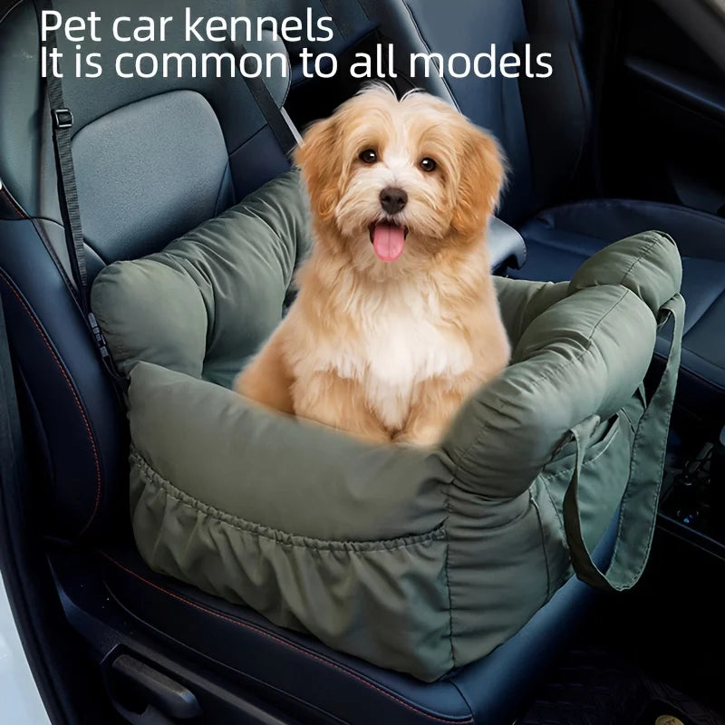 Dog Car Seat with Safety Belt | Non-Slip Pet Travel Bed for Small Dogs additional angle