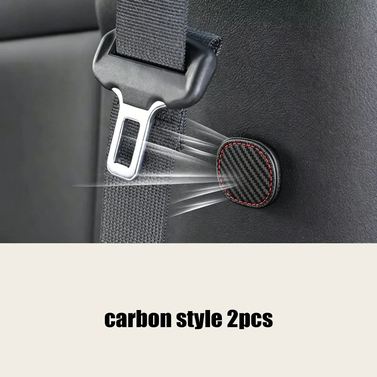 Magnetic Car Seat Belt Holder Clip Leather Seatbelt Stopper alternate view
