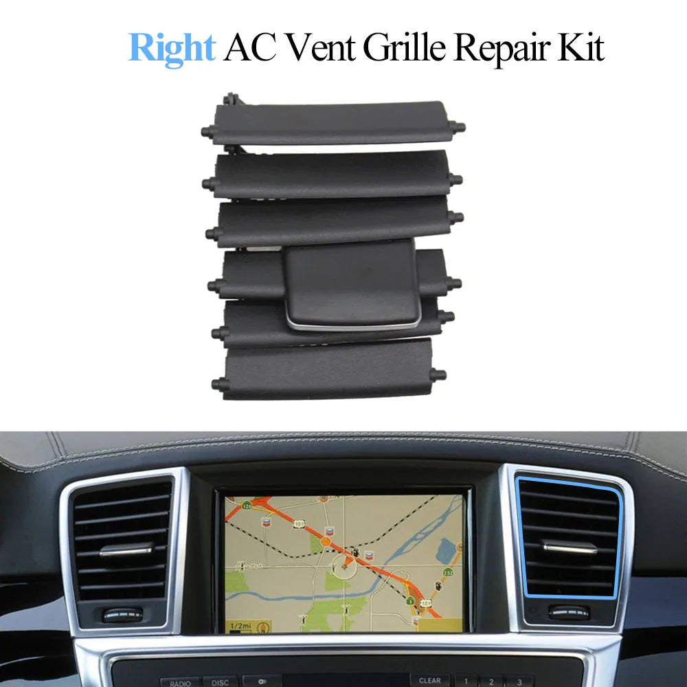 Car Center Dashboar AC Air Outlet Vent Grille Blade Slider Clip Repair Kit For Mercedes Benz W166 W292 M ML350 GL450 GLE GLS
