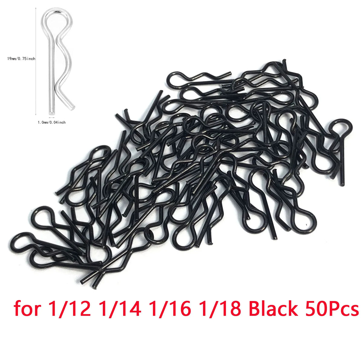 RC Car Shell Body Clips Pins Buckles 304 Stainless Steel 50 Pcs additional angle