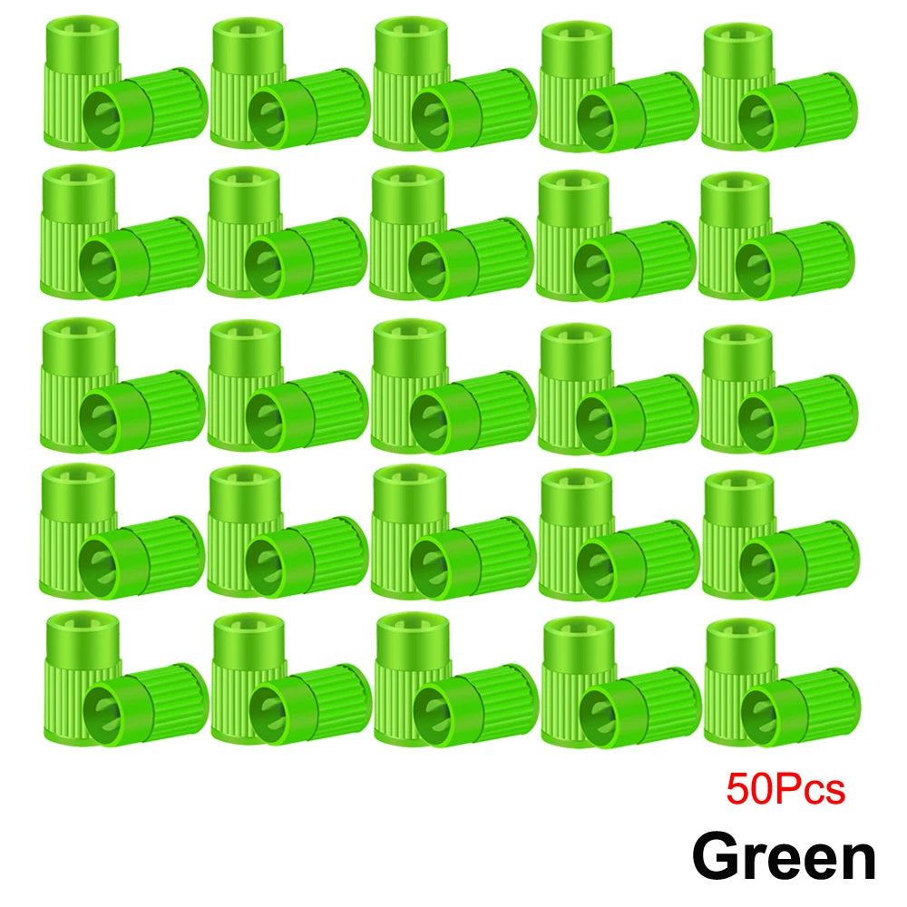 Plastic Tire Valve Caps with Built-in Valve Core Remover | Universal Stem Covers fo additional angle