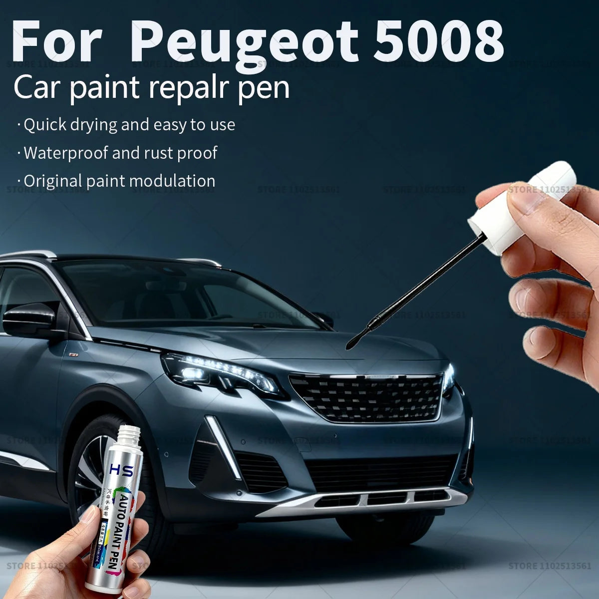 Car Paint Repair Pen Touch Up Scratch Remover DIY Auto Accessories Pearly White KWE Crystal Black KT