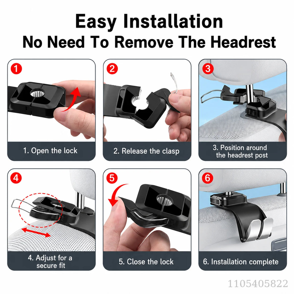 Multifunction Car Headrest Hook Storage Holder Adjustable Auto organize Headrest Package Clip Car Storage Interior Accessories