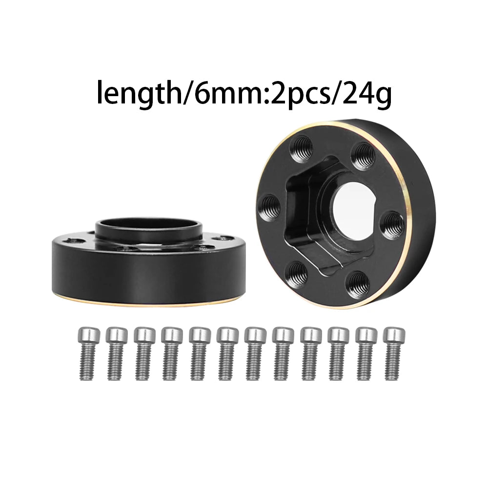 Brass Weights 12mm Wheel Hex Hub Widen Adapter for 1/10 RC Crawler 1.9 2.2Inch Whee additional angle