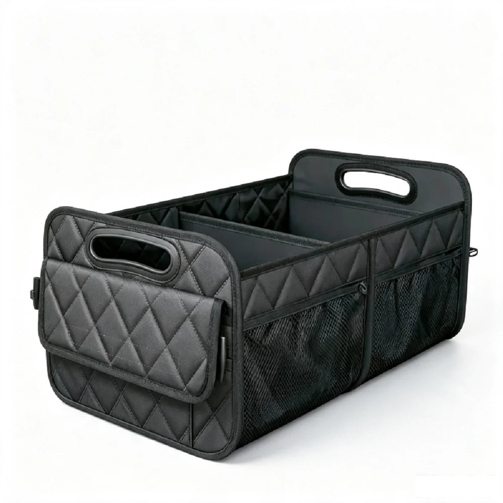 Waterproof Polyester Car Trunk Organizer for SUV with 6 Pockets Vehicle Storage Accessory