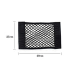 Car Seat Back Organizer Trunk Net Mesh Pocket Elastic String Net Magic Sticker Universal detail view