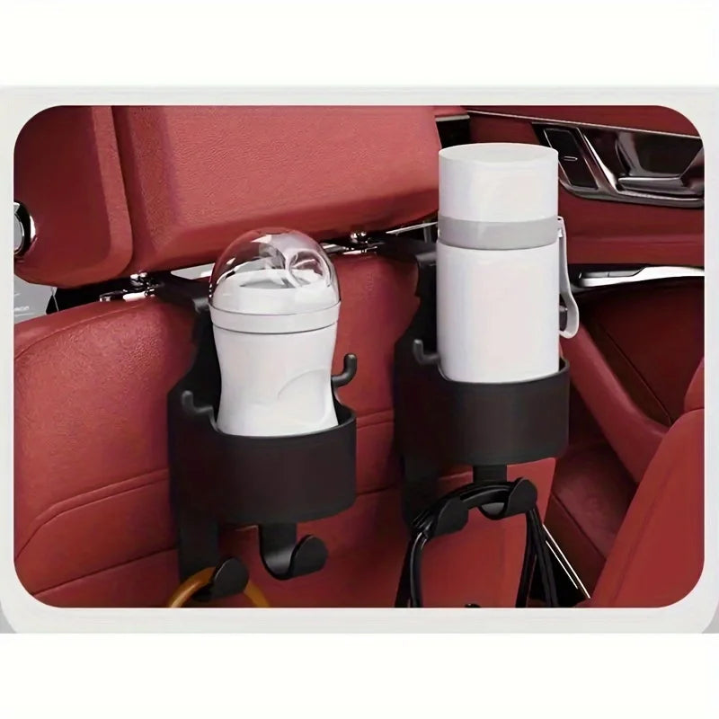 1/2Multifunctional Car Seat Back Storage Rack with Hook Cup Holder Storage Box Sturdy and DurablePPM