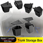 For Tesla Model Y Juniper 2025 2026 Trunk Side Storage Box | TPE Organizer Cover Plate