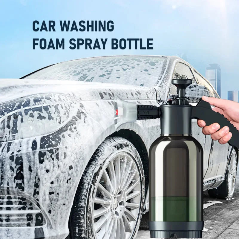 Handheld Foam Sprayer for Car Wash | 2L High Pressure Hand Pump Spray Bottle