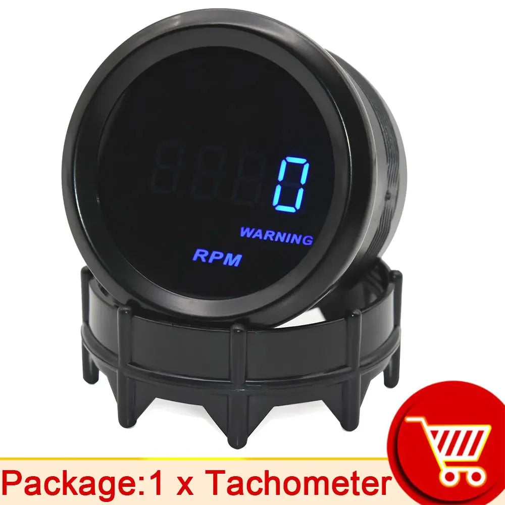 Digital Turbo Boost Gauge 52mm | BAR PSI Car Gauge Set with Water Temp Oil Pressure additional angle