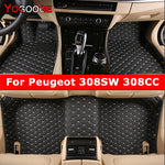 YOGOOGE Custom Car Floor Mats For Peugeot 308SW 308CC Auto Carpets Foot Coche Accessorie