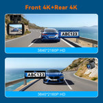 4K UHD Dash Cam | Dual Lens, GPS, WiFi, Night Vision & 4K Rear View Camera alternate view