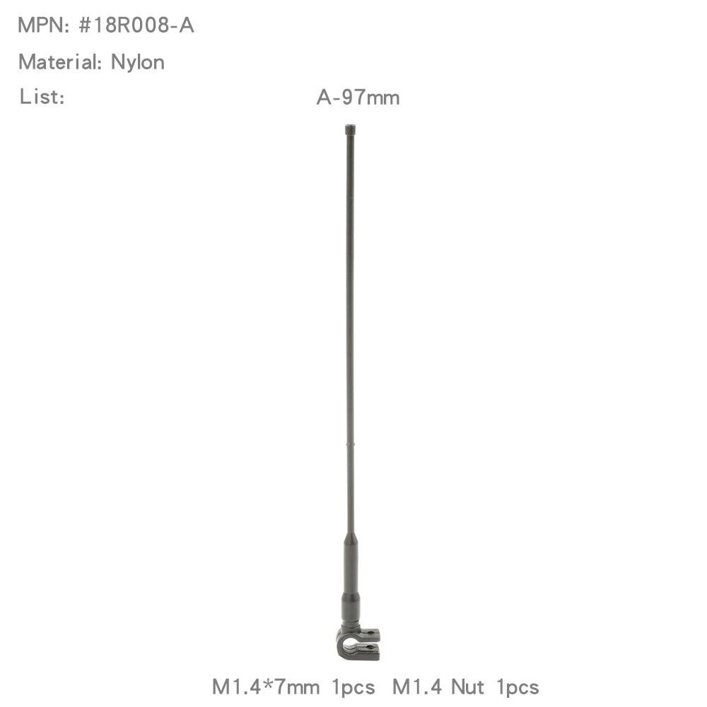 Rcdream Simulation Antenna Decoration Signal Line For 1/8 1/10 1/12 1/14 1/18 Rc Crawl close-up view