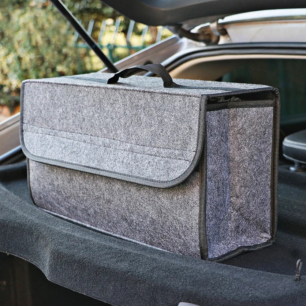 Large Felt Car Trunk Organizer | Anti-Slip Foldable Storage Box alternate view