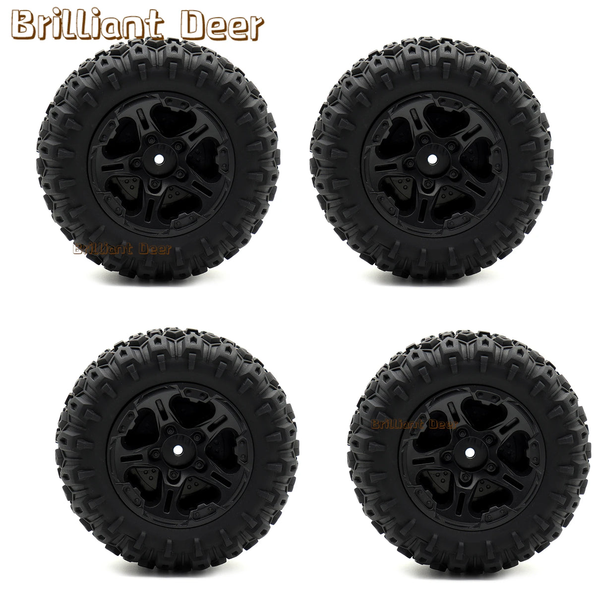 Remote Control Car Tires 12mm Hex for Traxxas MINI MAXX 1/10 detail view