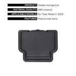 for Tesla Model Y 2025 and Model 3 Highland 2024 Armrest Storage Box | Hidden Magnetic O detail view