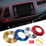 Car Moulding Decoration Flexible Strips1/3/5M Interior Auto Mouldings Car Cover Trim Dashboard Door