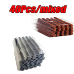 5-50Pcs Car Tire Repair Tool Kit with Rubber Strip Tubeless Tyre Puncture Studding Plug Motorcycle Truck Vacuum Tire Repair Tool