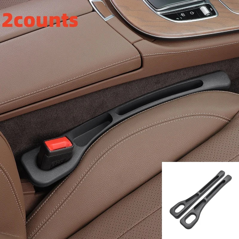 Car Seat Gap Filler Organizer – PU Waterproof Storage for Phone & Keys (2 Pack)